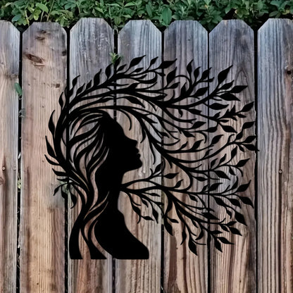 Minimalist Female Silhouette & Intricate Branch Design
