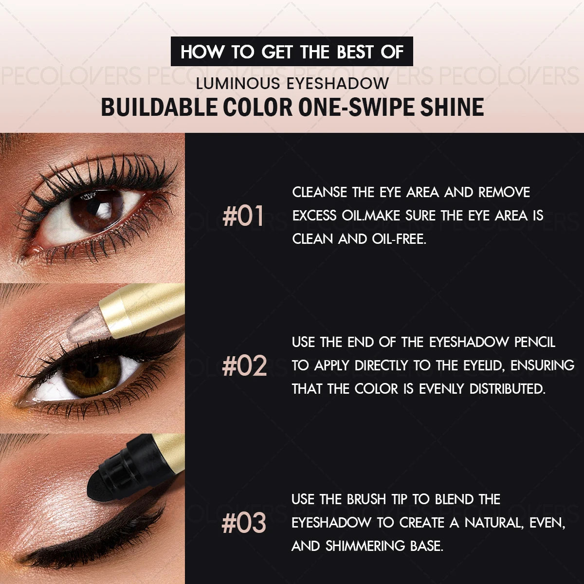 Glitter Eyeshadow Stick Waterproof Shimmer Eye Pencil