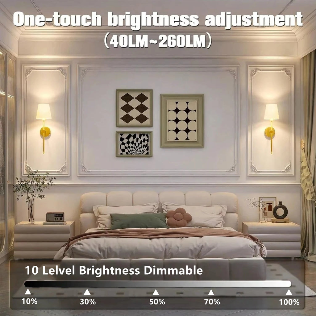 2 (PC) Rechargeable Wireless Wall Lamp
