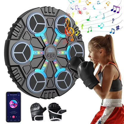 Smart Music Boxing Machine Bluetooth Wall-Mounted LED Punch Trainer Home Gym