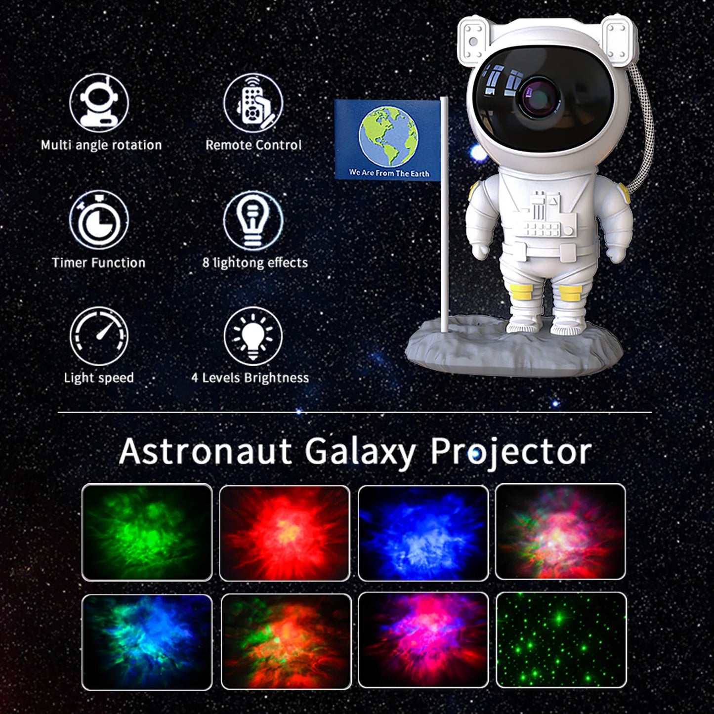 Astronaut Nebula Galaxy Lighting