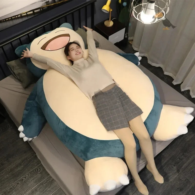 200cm Pokemon Giant Snorlax Anime Plush Toys Kawaii Soft Snorlax Leather Shell