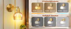 Vintage Glass Wall Sconce Rechargeable Wiring Free Deco Light
