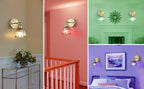 Vintage Glass Wall Sconce Rechargeable Wiring Free Deco Light