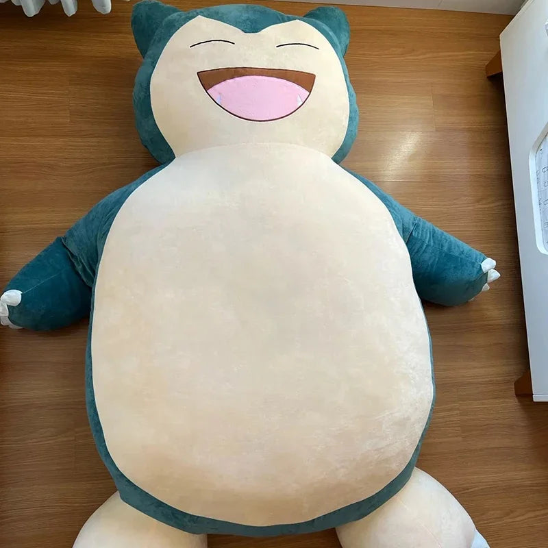 200cm Pokemon Giant Snorlax Anime Plush Toys Kawaii Soft Snorlax Leather Shell