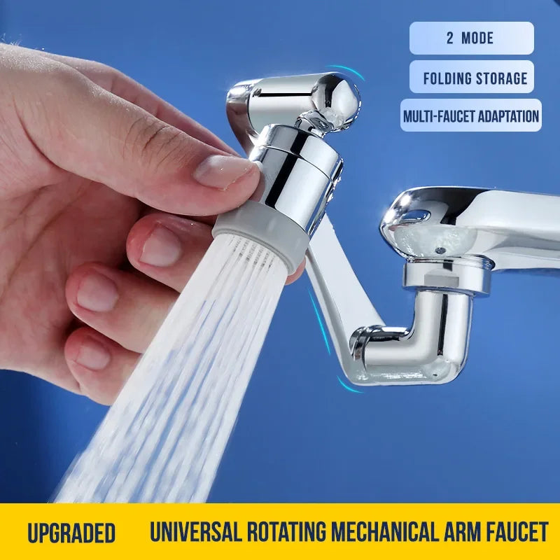 Faucet Universal 1080°Rotating Faucet Extender Stainless steel Faucet Extension Swivel Faucet For Bathroom Sink 2Flow Tap Nozzle