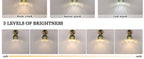 Vintage Glass Wall Sconce Rechargeable Wiring Free Deco Light