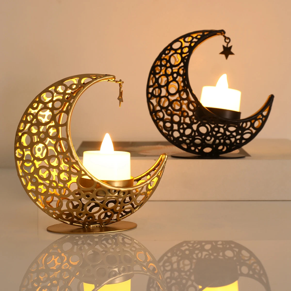 Ramadan Moon Candlestick  Decor
