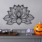 3D Lotus Mandala Metal Wall Art, Lotus Flower Wall Decor