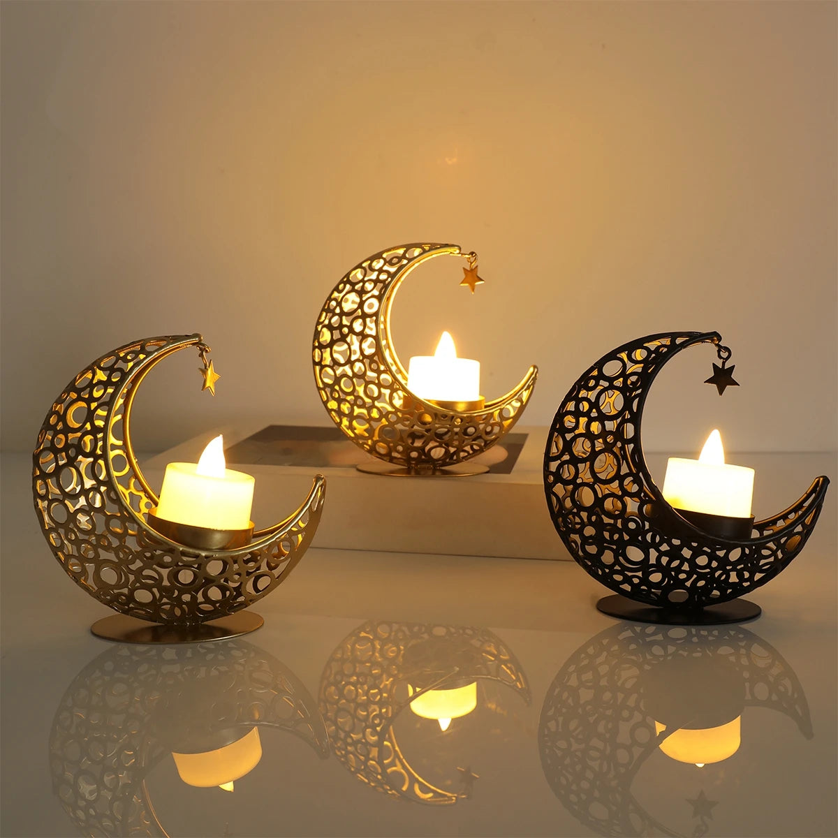Ramadan Moon Candlestick  Decor