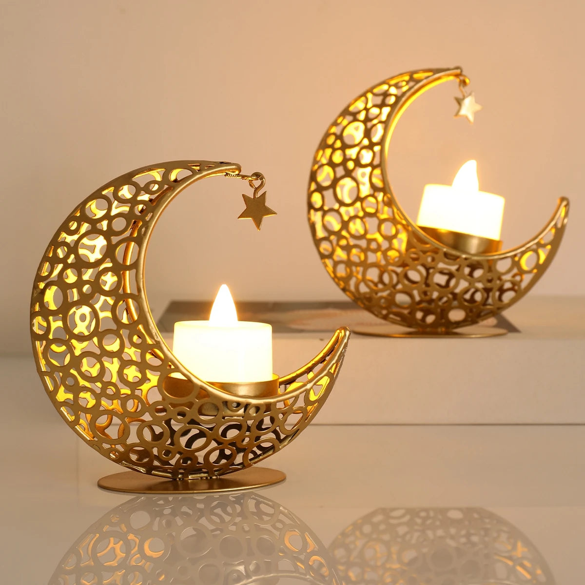 Ramadan Moon Candlestick  Decor