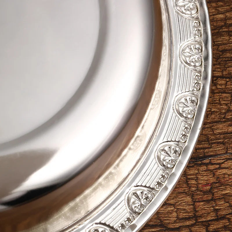 Metal Ramadan Tray with Clear Dome Lid – Elegant Dessert & Snack Organizer