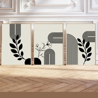 Boho Printable Wall Art Set of 3 – Neutral & Minimalist Home Decor