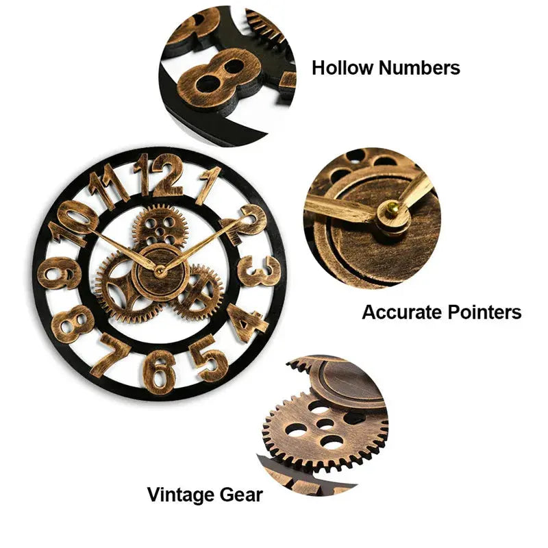 Vintage-Inspired Wooden Wall Clock: Unique Design to Complement Your Home Luxe Stella