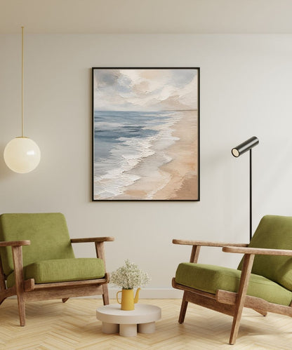 Abstract Coastal Beach Painting